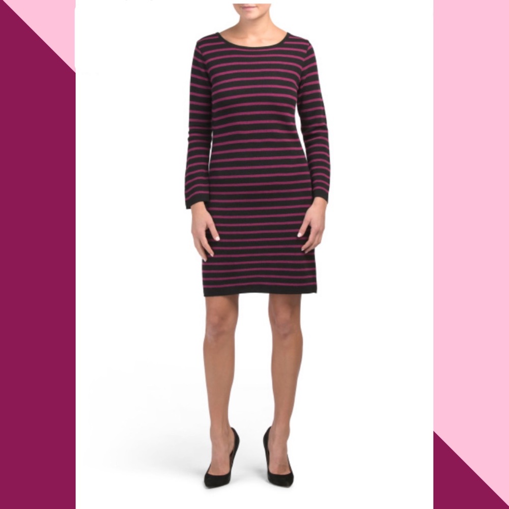 Black/Purple Wool Blend Sweater Dress 🆕